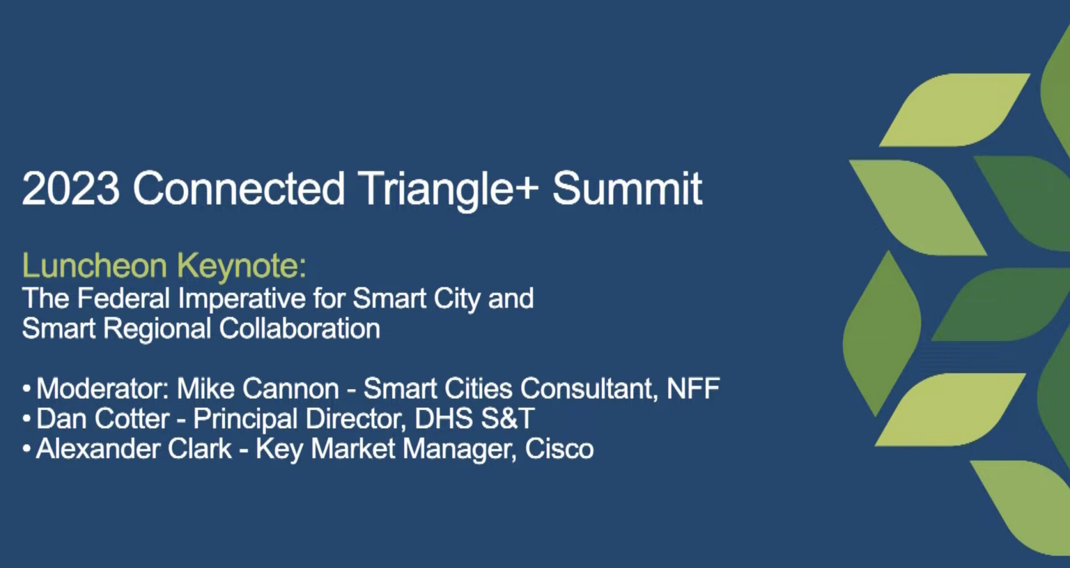 NFF Sponsors and Keynotes at Raleigh NC Connected Triangle+ Summit